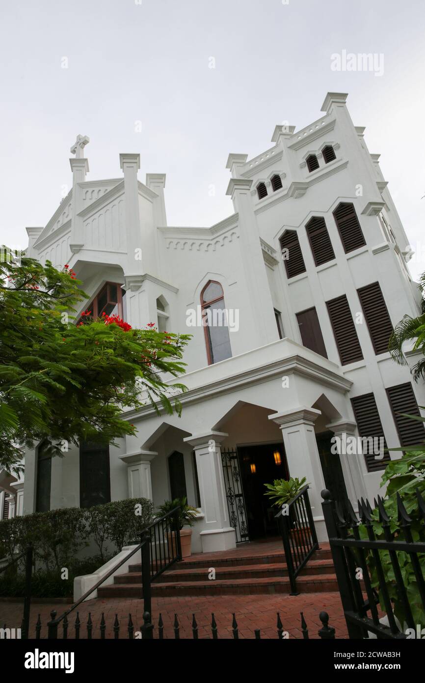 Exterior of the St Paul's Episcopal Church in Key West, Florida Keys, Florida, USA Stock Photo