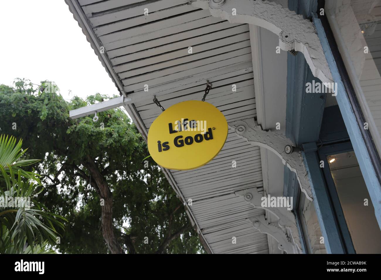 'Life is Good' sign Photographed in Key west, Florida, USA Stock Photo