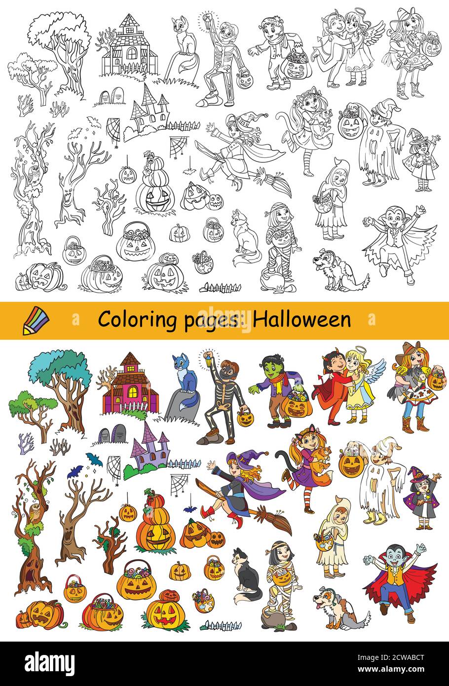 Set Of Halloween Characters Vector Mummy Zombie Vampire Bat Death Grim  Reaper Pumpkin Head Great For Party Decoration Or Sticker Stock  Illustration - Download Image Now - iStock