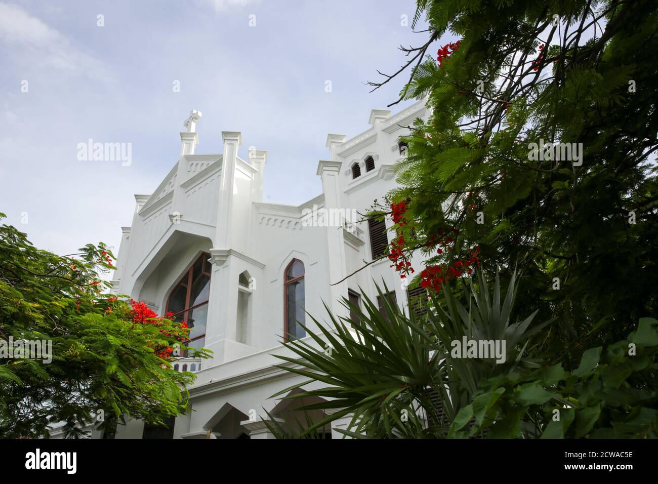 Exterior of the St Paul's Episcopal Church in Key West, Florida Keys, Florida, USA Stock Photo