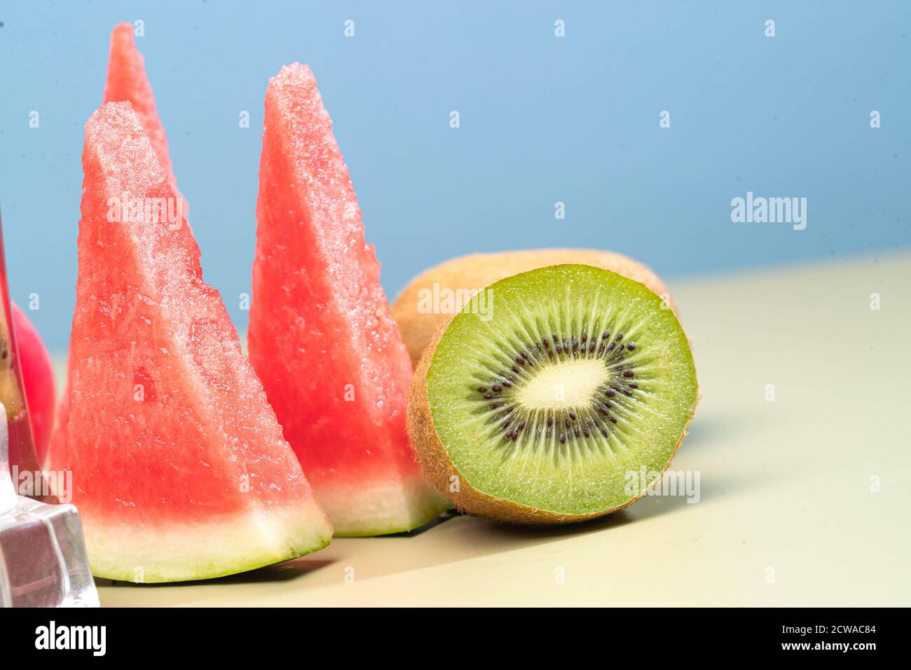 Watermelon and kiwi Stock Photo Alamy