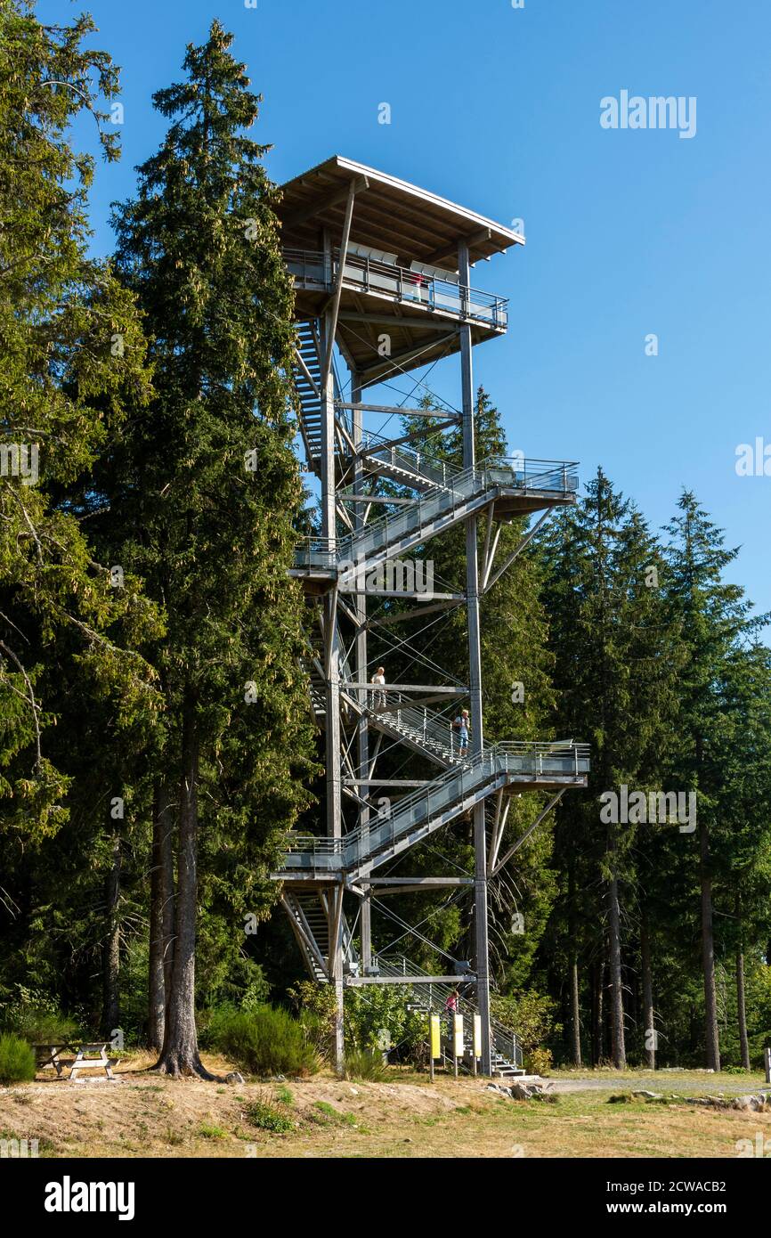 Panoramic tower of Mont Bessou, Correze, Nouvelle Aquitaine, France