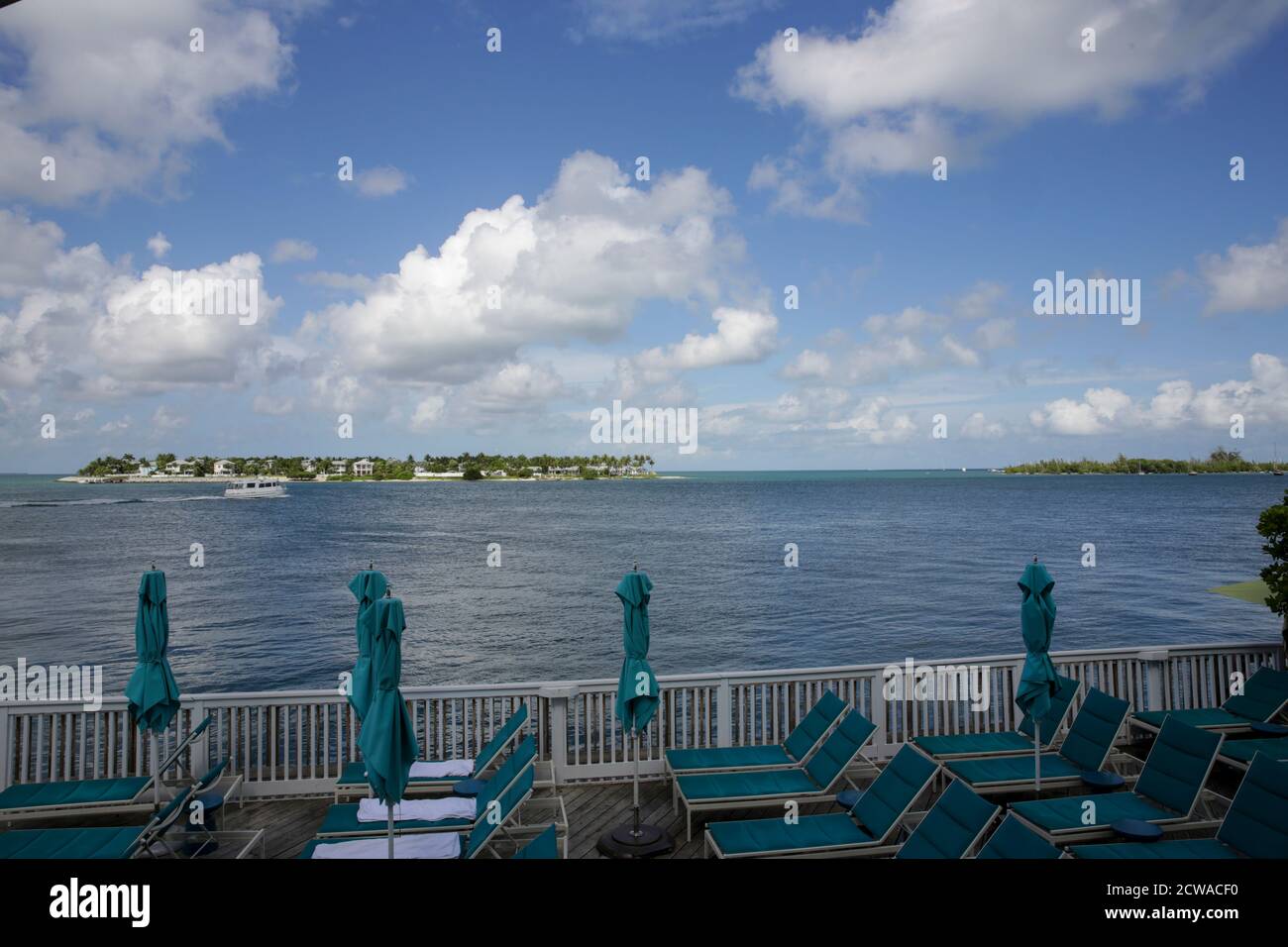 Morning at Sunset Pier, Key West, Florida Stock Photo