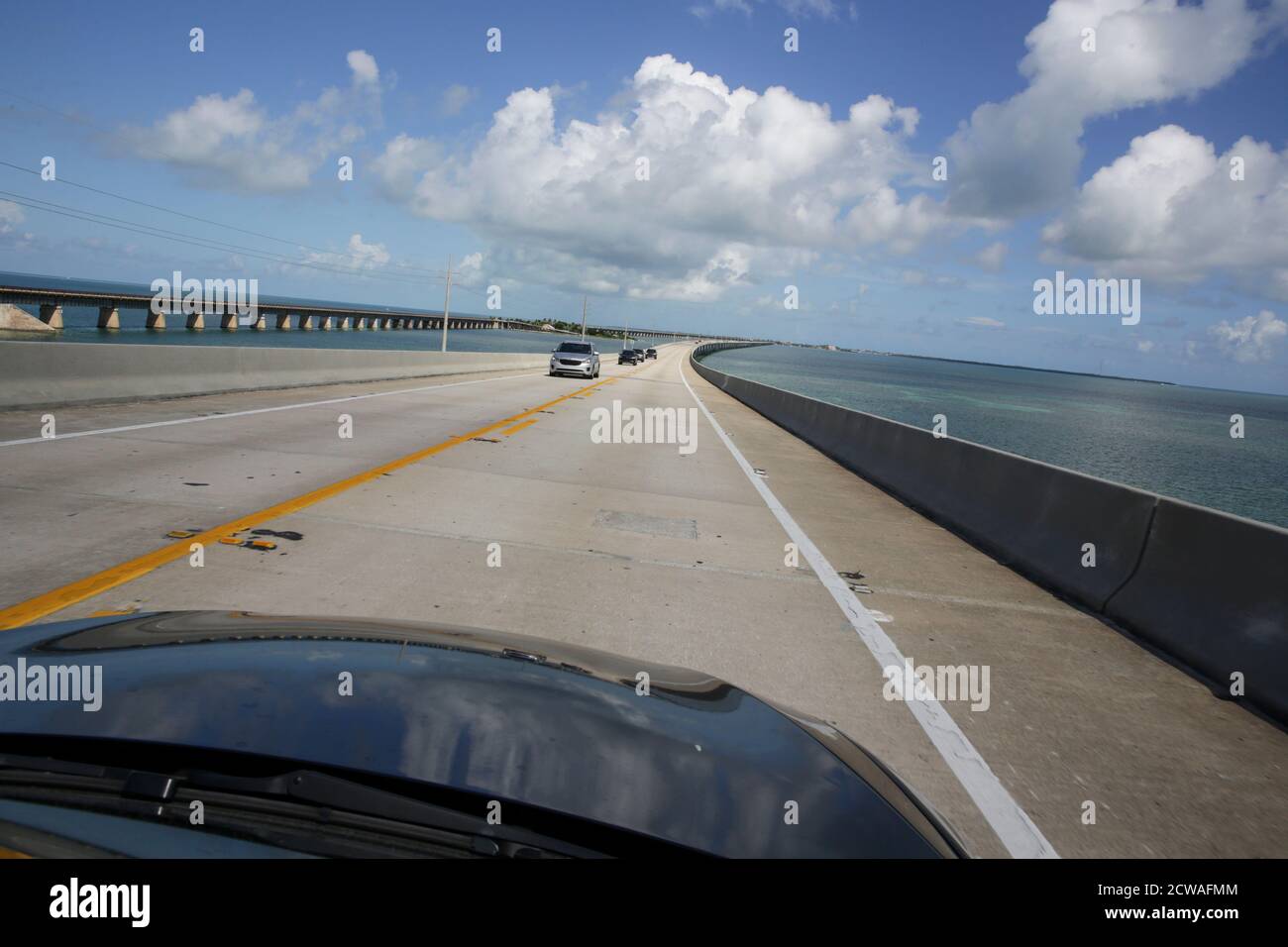 New Seven Mile bridge connects the Keys to the mainland, Key West, Florida, USA Stock Photo