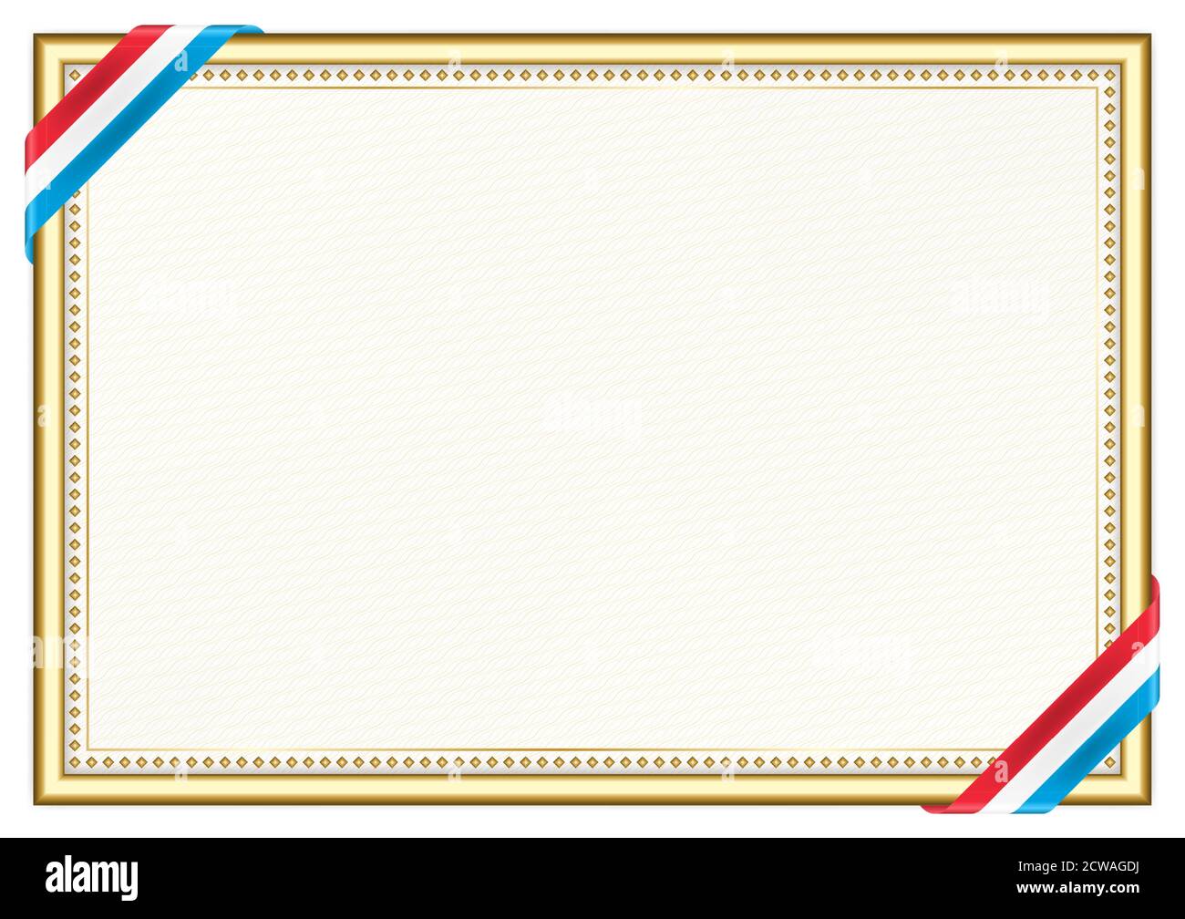 Horizontal frame and border with Luxembourg flag, template elements for ...