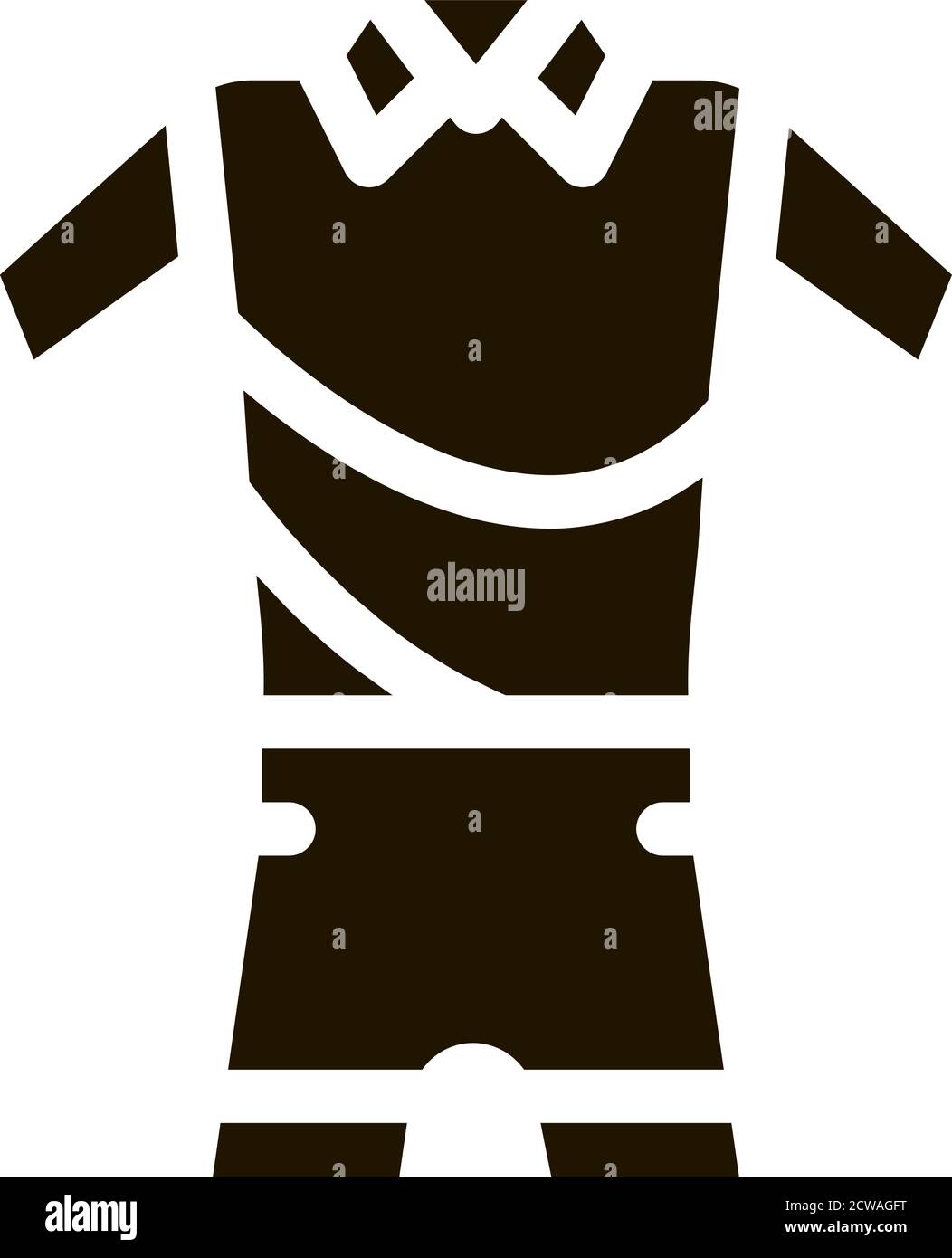 Man Sport Suit Icon Vector Glyph Illustration Stock Vector