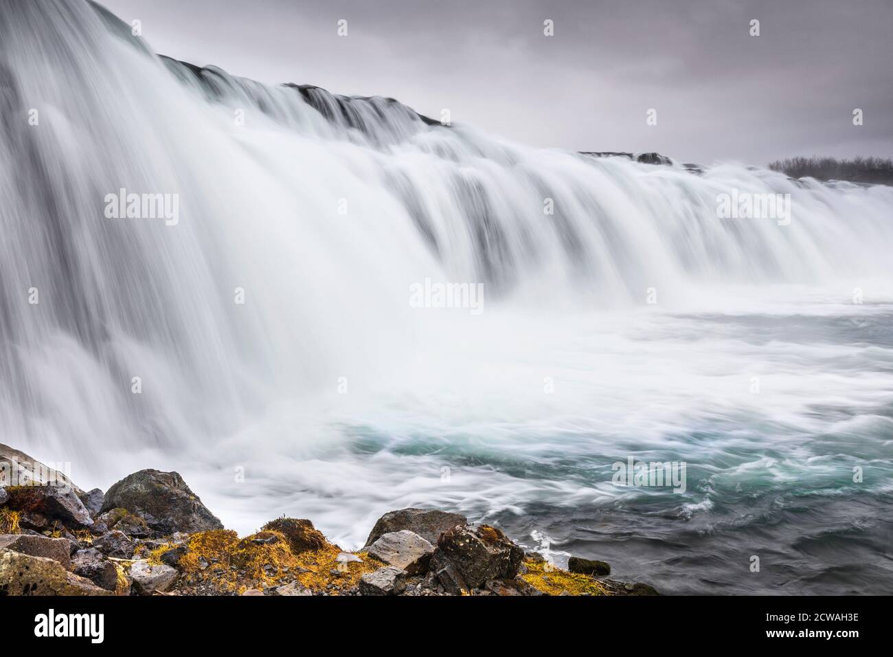 Waterfall Iceland, Faxi waterfall Stock Photo