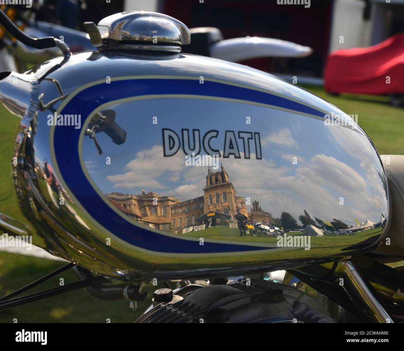 Ducati Desert Racer, Salon Privé, Blenheim Palace, Woodstock, Oxfordshire, England, September 2020. Stock Photo
