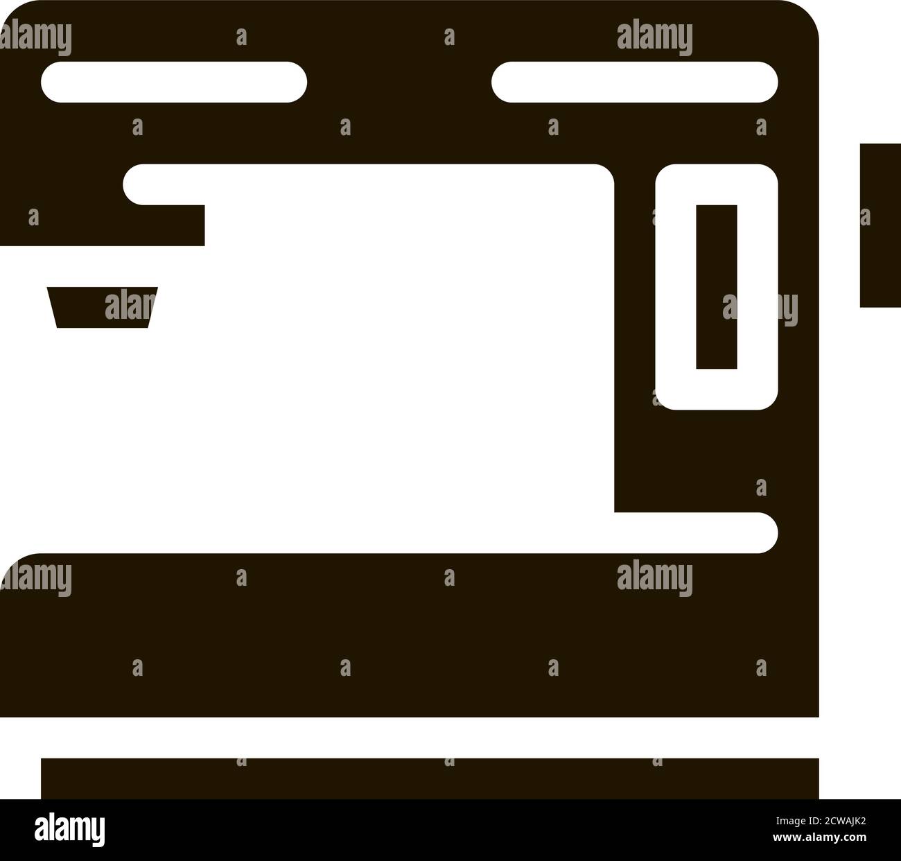 Sewing Machine Icon Vector Glyph Illustration Stock Vector