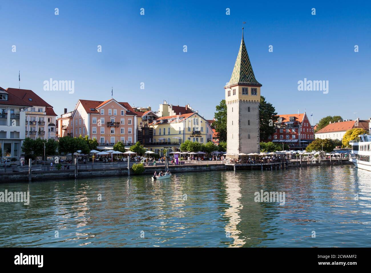 harbour entrance, harbour, Lindau island, Lindau on Lake Constance ...