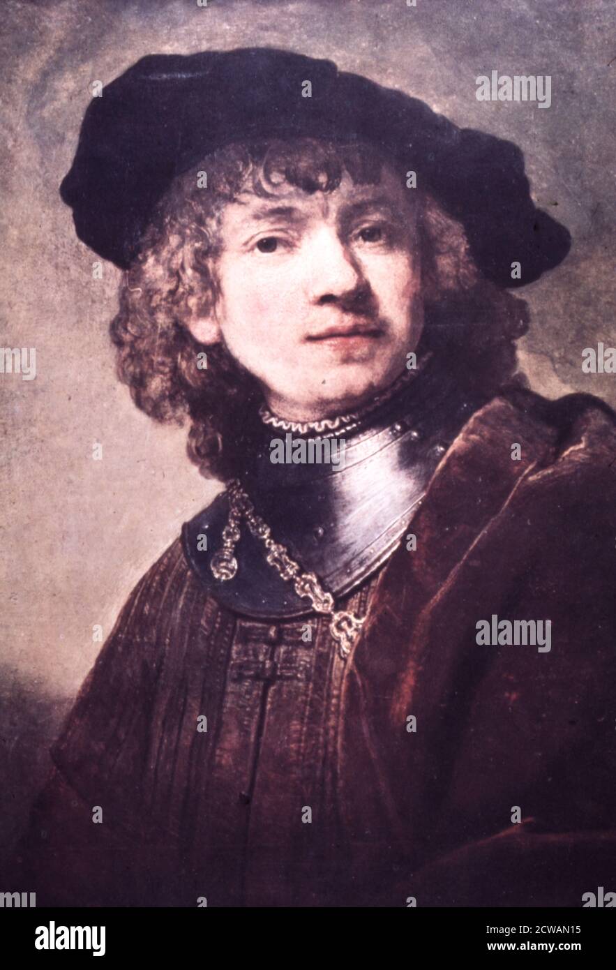 rembrandt harmenszoon van rijn, self-portrait, uffizi gallery, florence Stock Photo