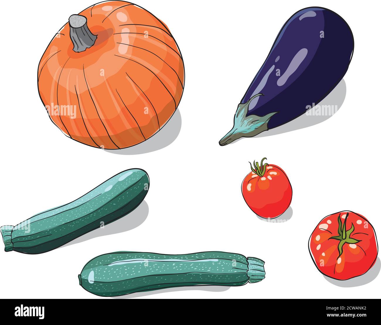 Hand drawn vegetables Stock Vector Image & Art Alamy