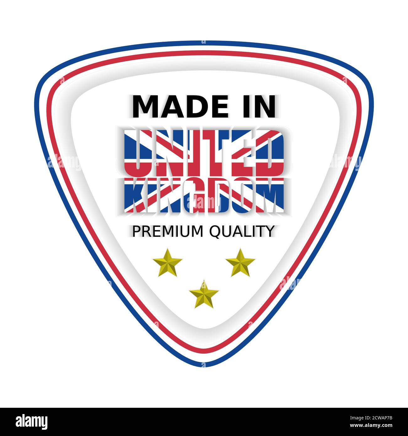 Vector illustration, Made in United Kingdom, Premium Quality. Perfect for any use. Stock Vector