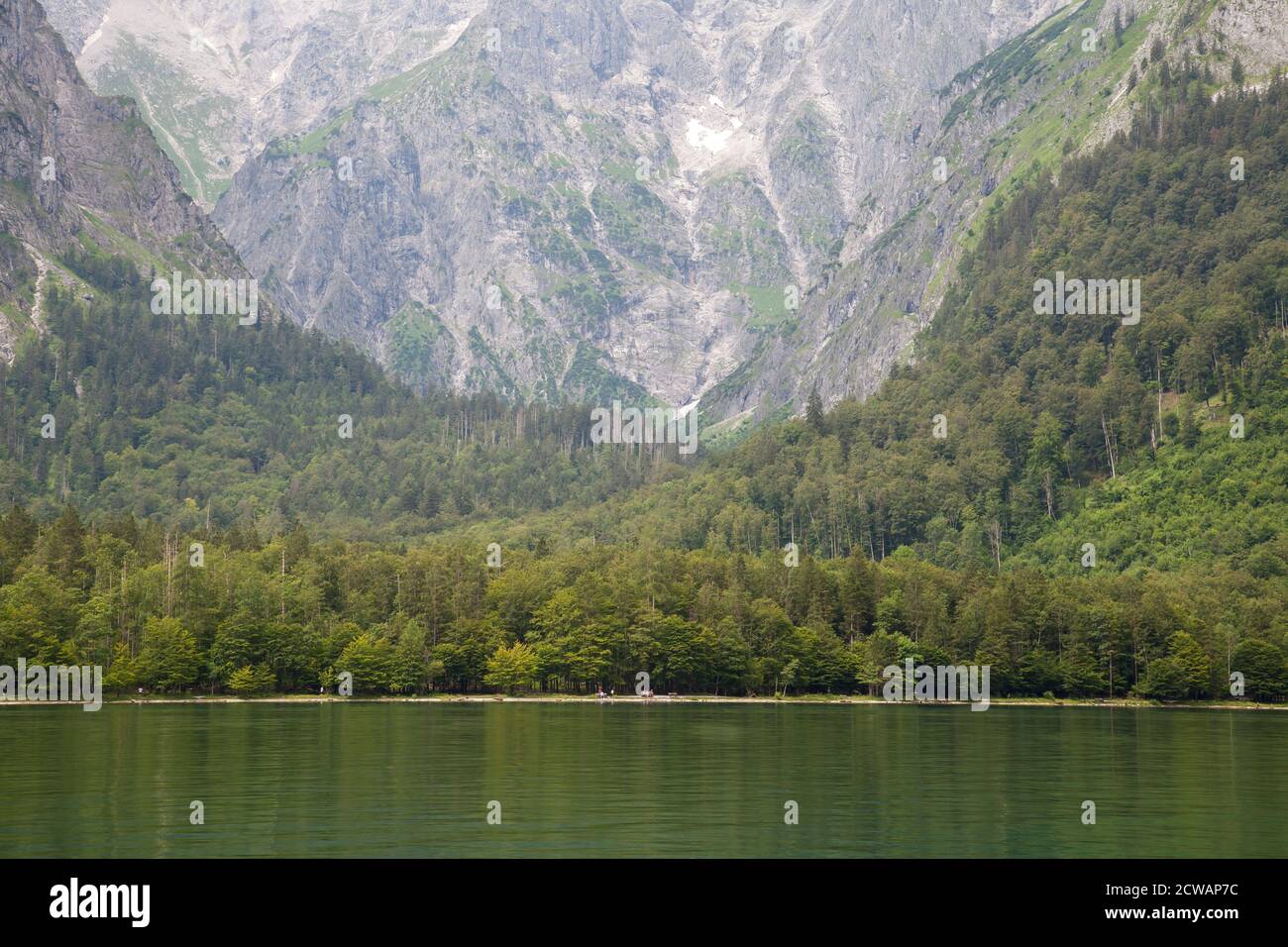 Lake Königssee with Watzmann massif, Berchtesgaden National Park ...