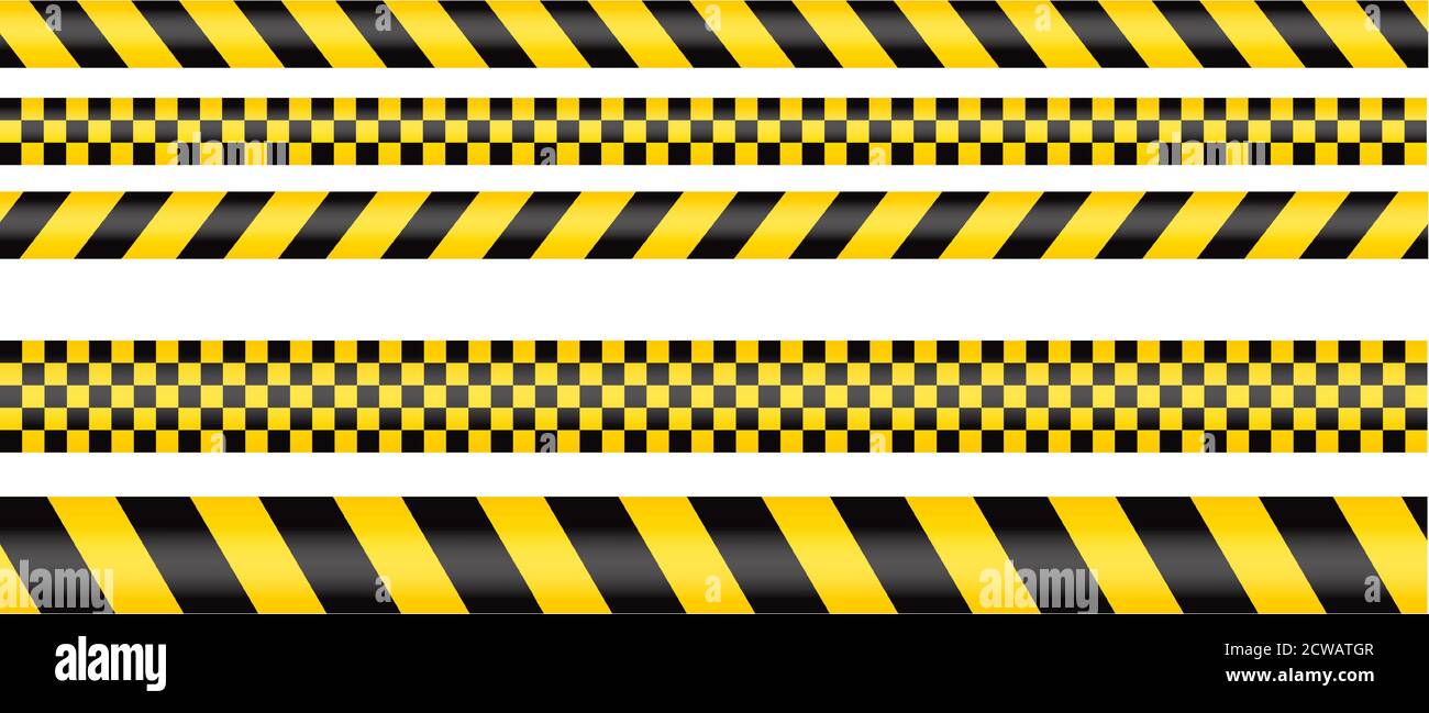 Yellow hazard warning lines Cut Out Stock Images & Pictures Alamy