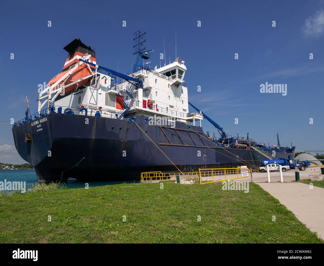 Algoma Hansa Great Lakes Oil Chemical Tanker Ship In Port At Sarnia