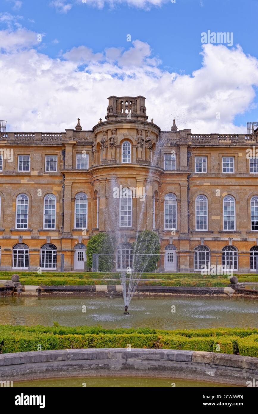 Blenheim Palace in Woodstock, England, United Kingdom. The birthplace of Winston Churchill and residence of the dukes of Marlborough - 1st of August 2 Stock Photo