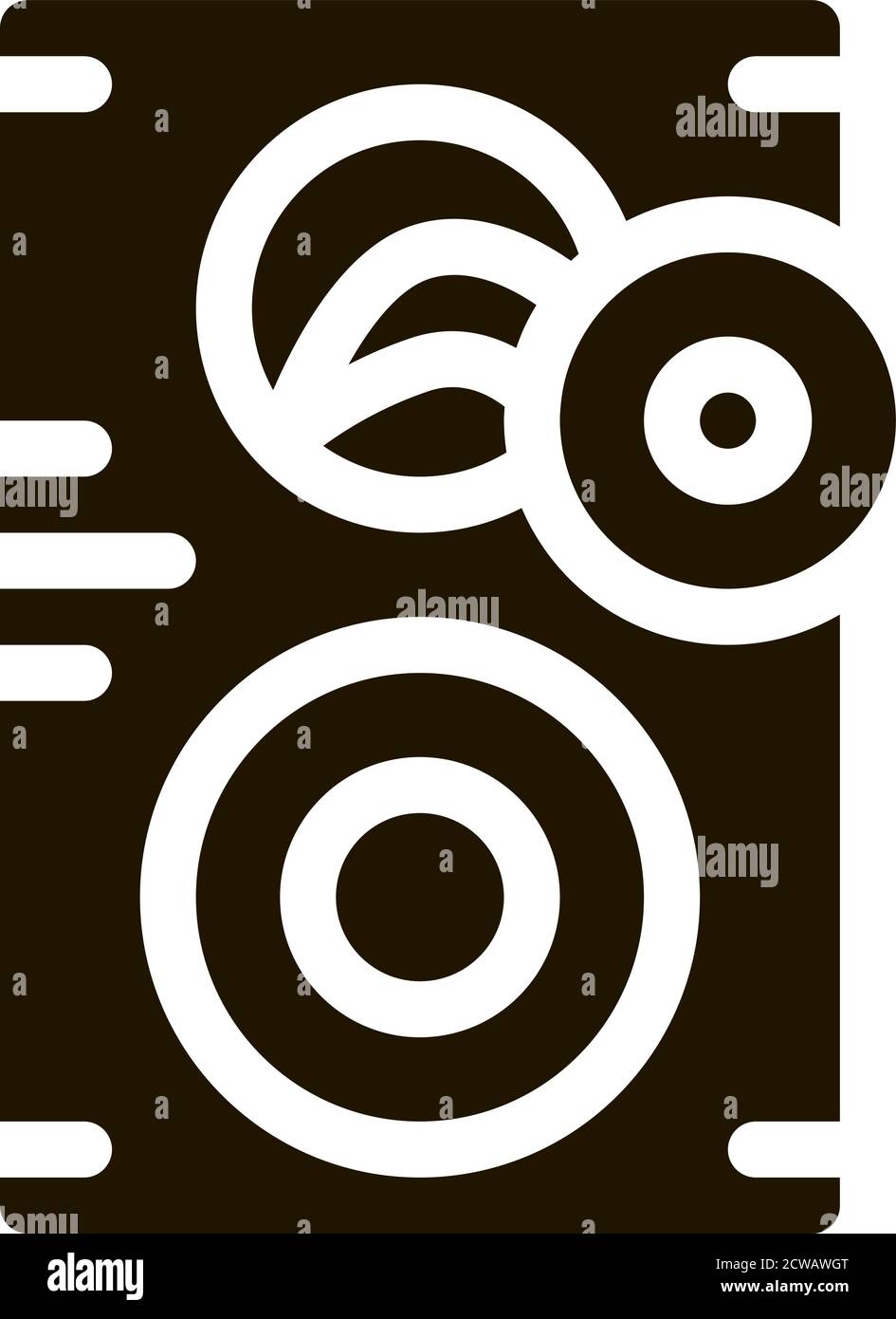 Broken Dynamic Icon Vector Glyph Illustration Stock Vector