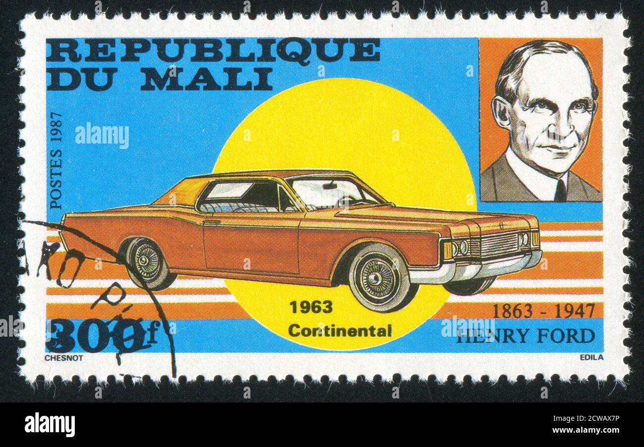 MALI CIRCA 1987 stamp printed by Mali, shows Henry Ford and