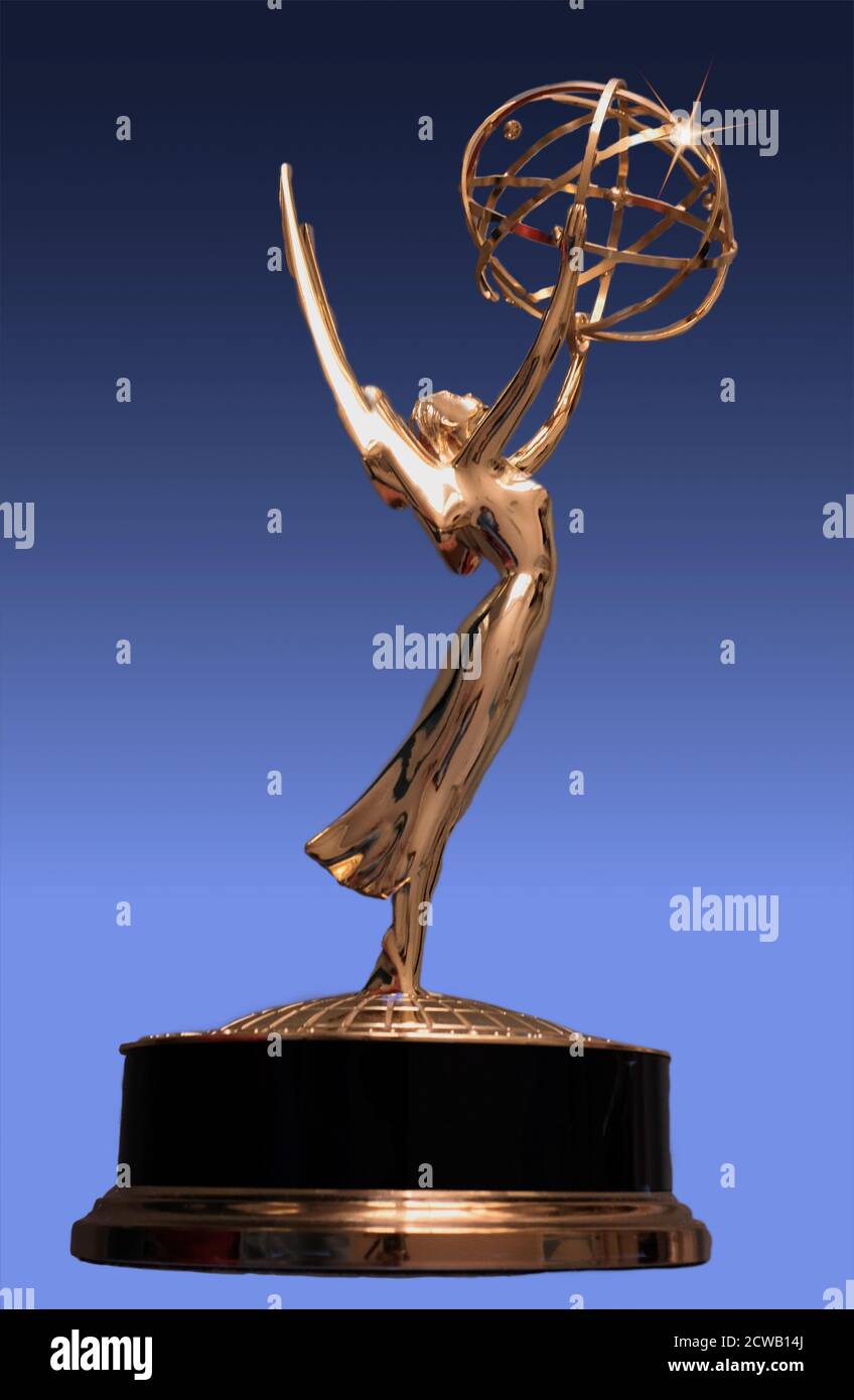 Emmy award given by the Academy of Television arts and Sciences Stock Photo