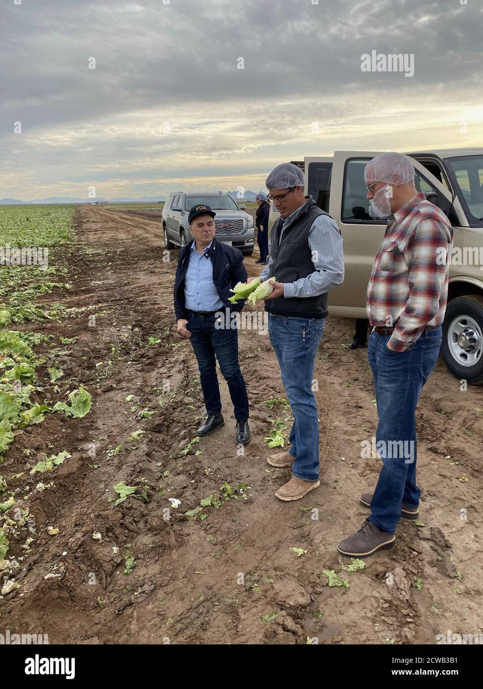 Frank Yiannas in Yuma - 3014 January 9, 2020; Frank Yiannas, FDA's Deputy Commissioner for Food Policy and Response, visited the Yuma growing region in Arizona to see the food safety procedures in place on growing fields and in harvesting operations. Stock Photo