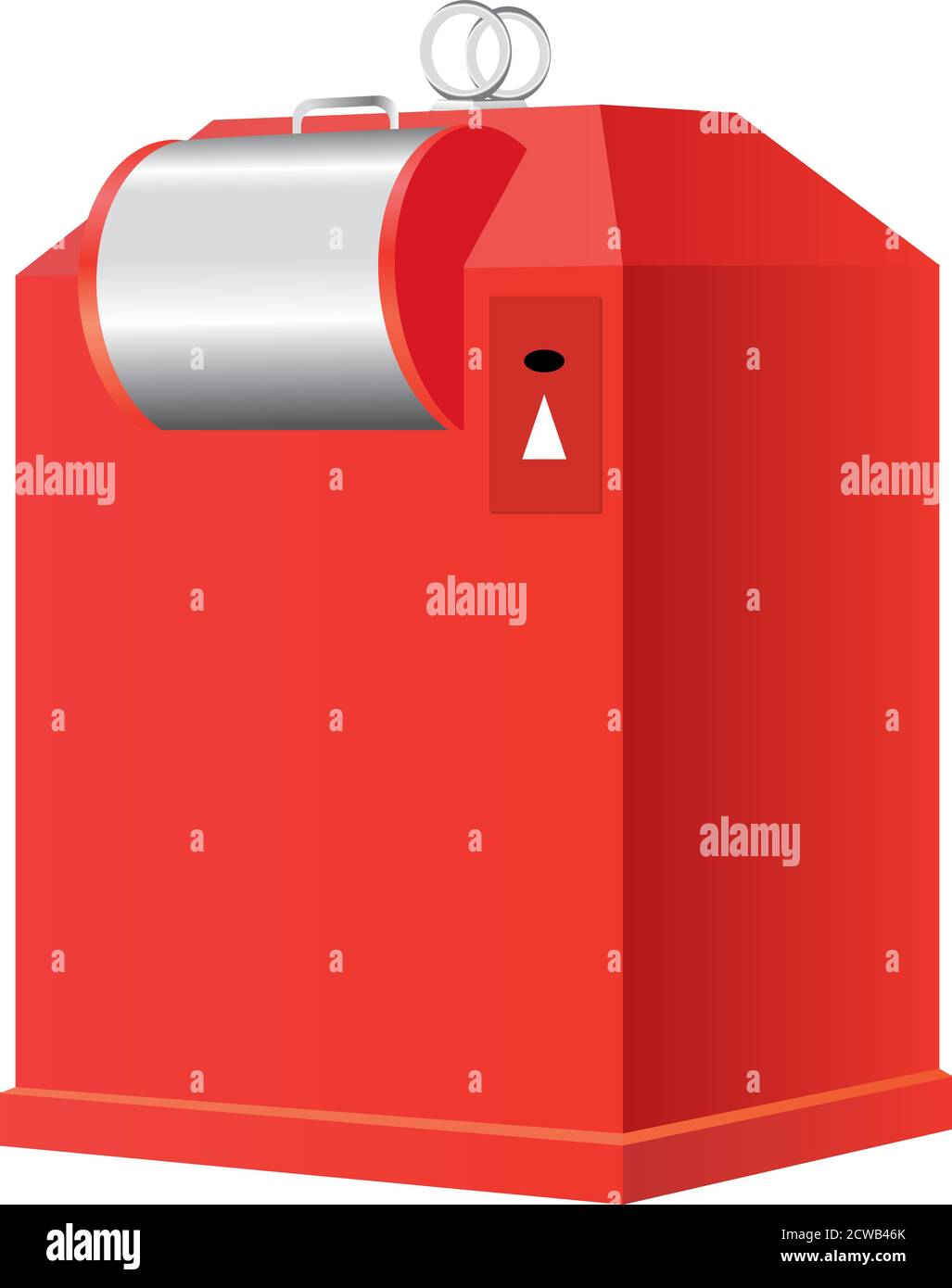 Electronic waste recycling, container, trash can isolated Stock Vector