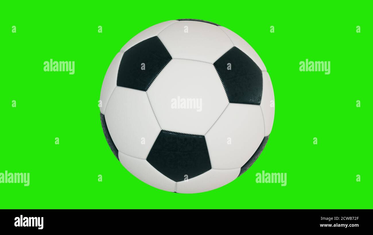 Soccer Ball on Chroma Key Green Screen. 3d illustration Stock Photo Alamy
