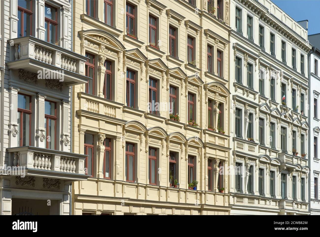 Leipzig, Germany. 15th Sep, 2020. Renovated facades of Gründerzeit