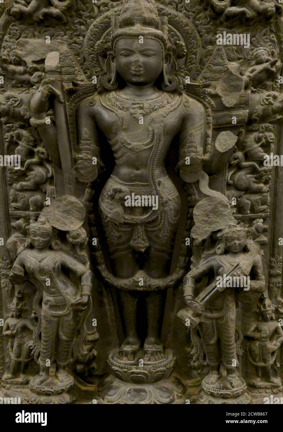 Stone statue of Vishnu, the God of Protection, Preservation of Good