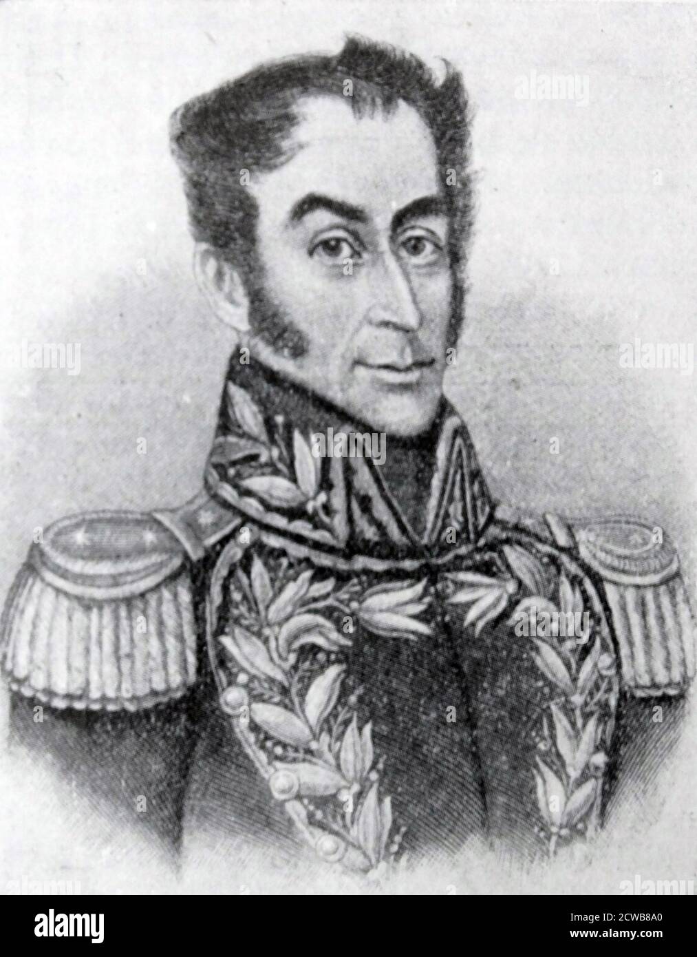 Portrait of Simon Bolivar (1783-1830) Former President de la Grande Colombie Stock Photo