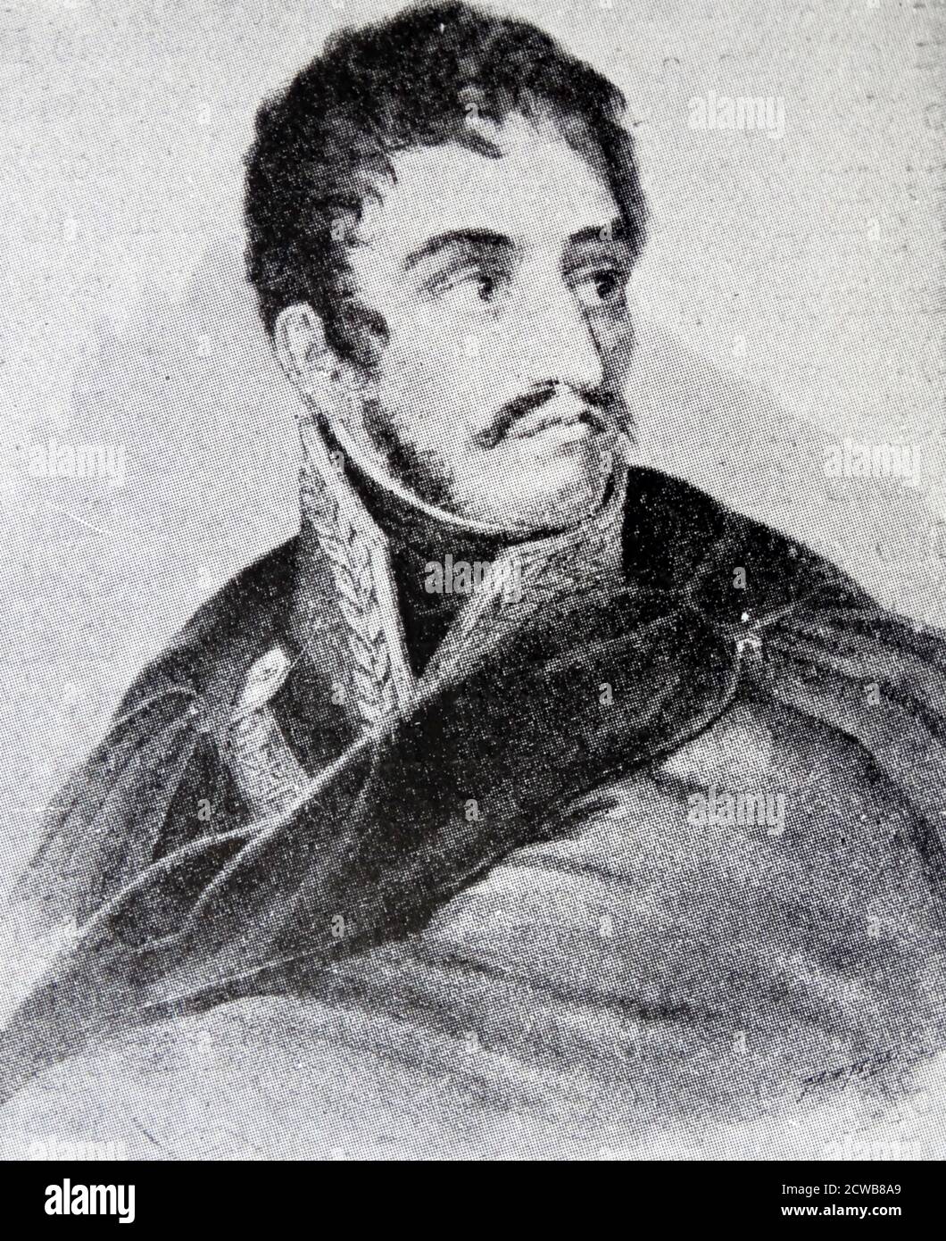Portrait of Simon Bolivar (1783-1830) Former President de la Grande Colombie Stock Photo