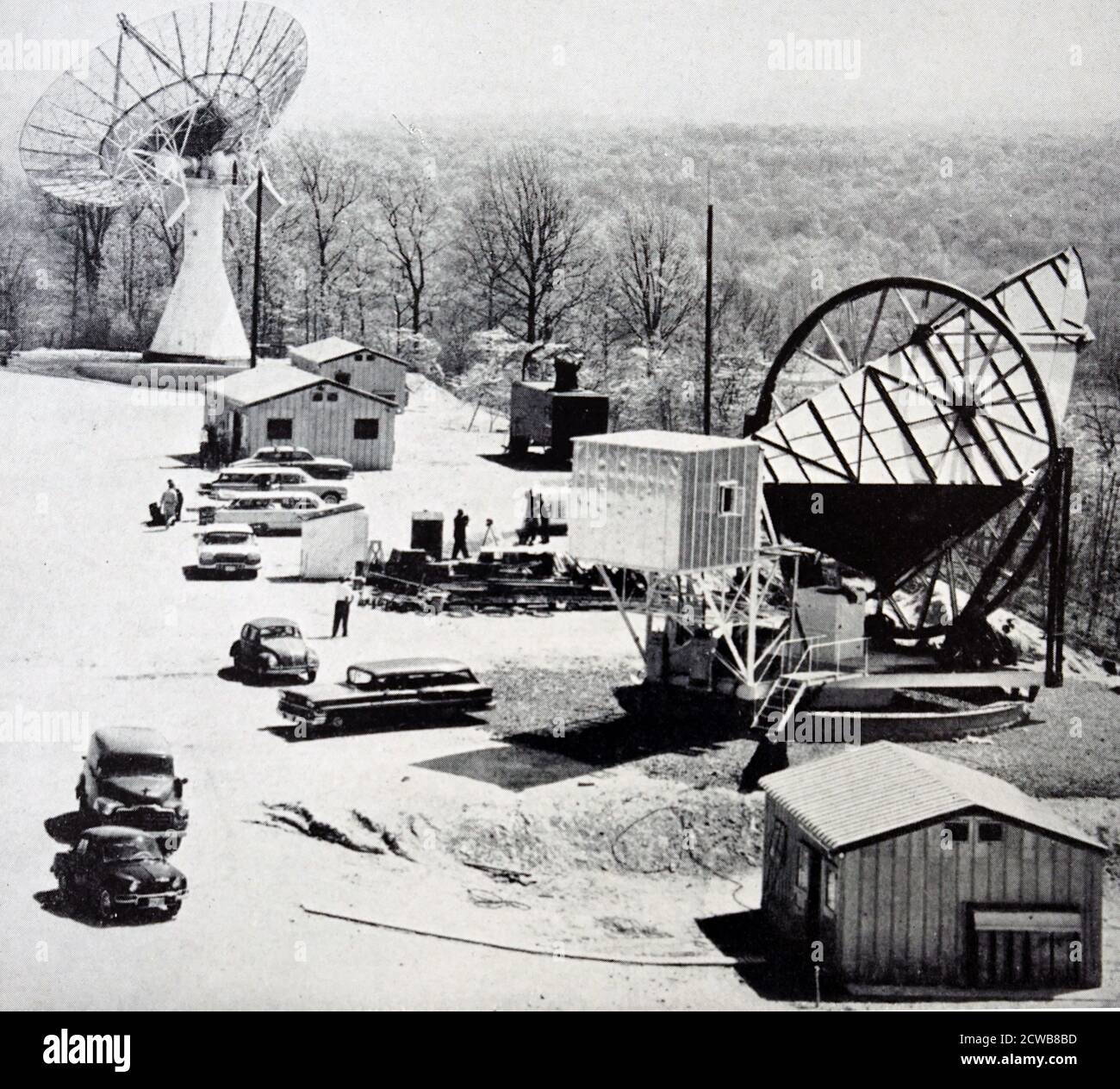 In 1957, the American Telephone and Telegraph Company (AT&T) began to plan a research laboratory in Holmdel Township in Central New Jersey. Constructed between 1959 and 1962. it served the needs of the Bell Laboratories division of AT&T, later part of Lucent, and Alcatel-Lucent. Stock Photo