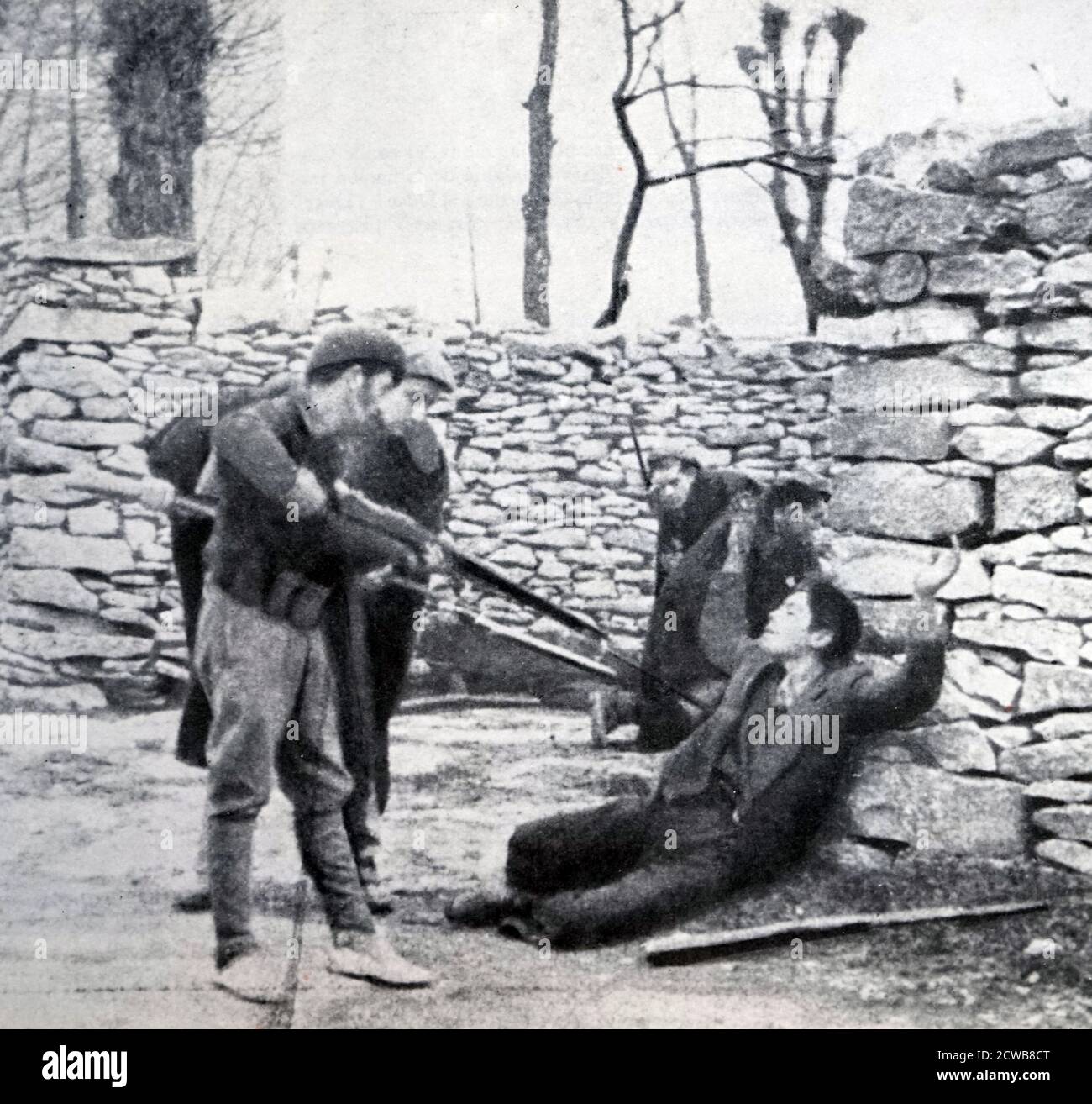 Photograph of Franco Legionaries capturing a Spanish fighter Stock Photo