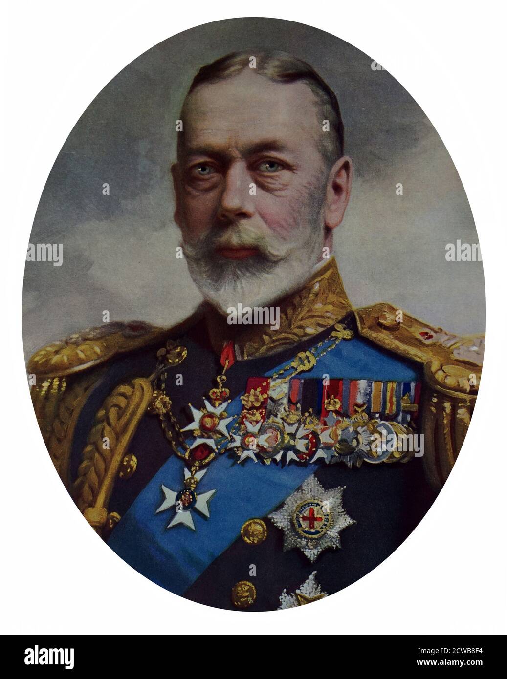 Portrait of George V (1865-1936) King of the United Kingdom and the British Dominions, and Emperor of India. Stock Photo