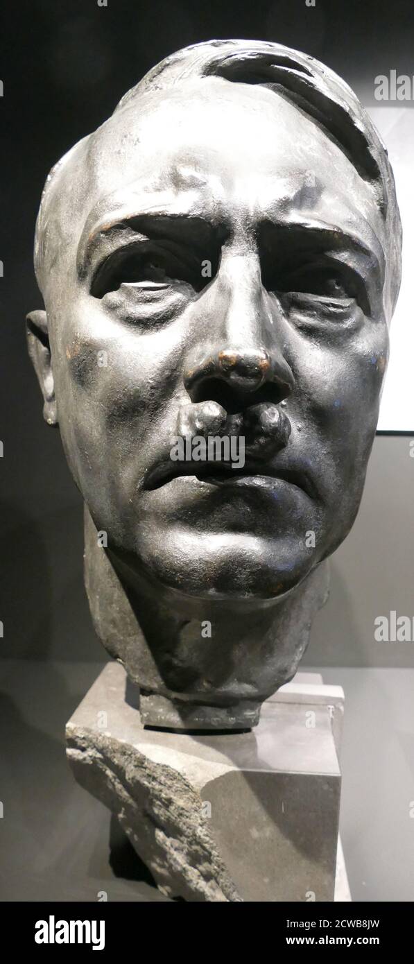 Bust of Adolf Hitler Nazi Germany's Chancellor 1933 - 1945. Stock Photo