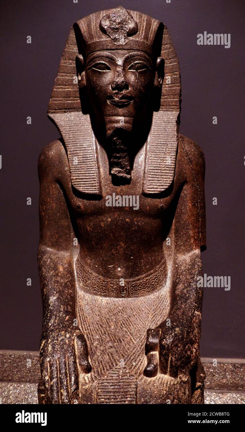Sandstone statue of King Amenhotep I Stock Photo