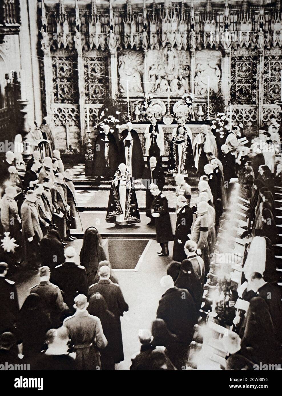 Photograph of King Edward during the state funeral of George V Stock ...