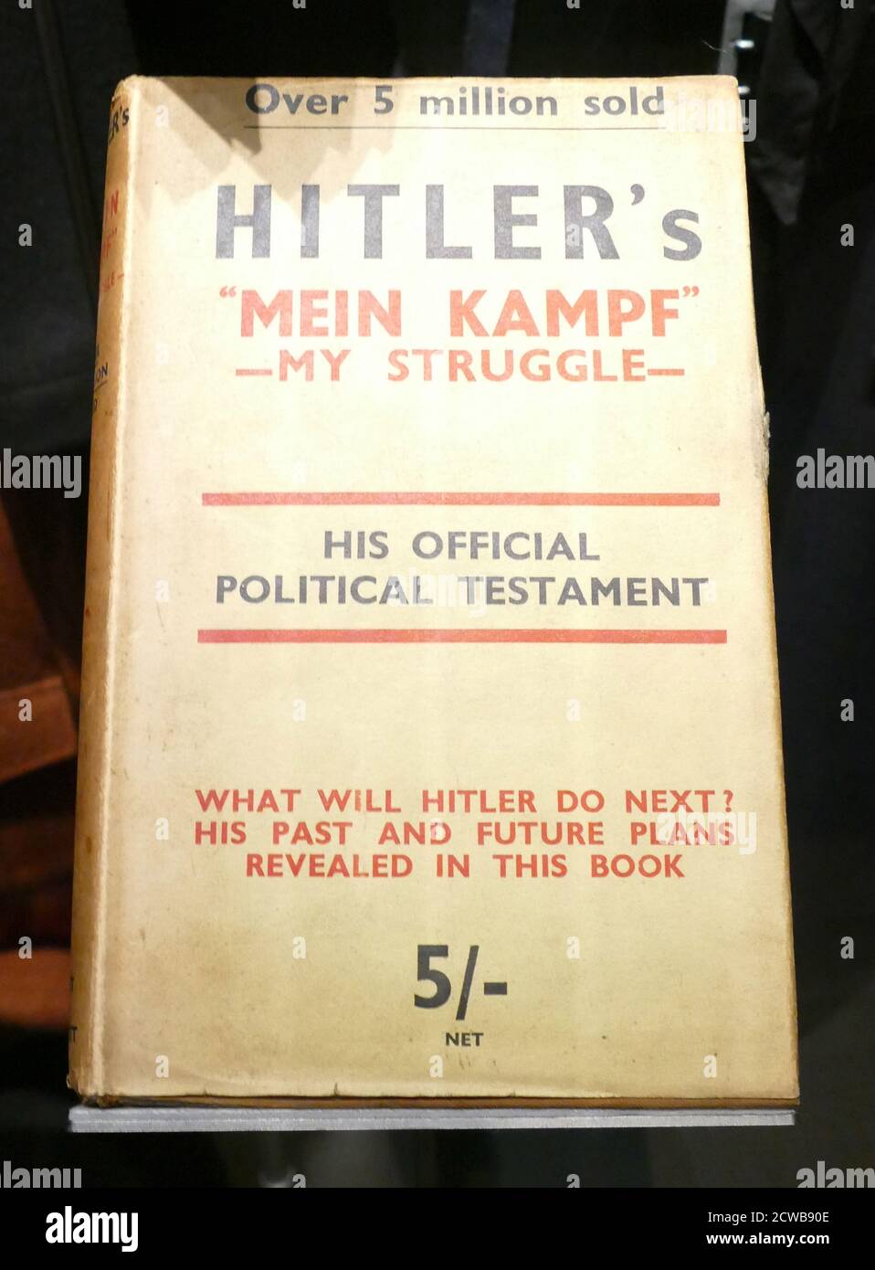 English edition of Mein Kampf (My Struggle or My Fight), autobiographical manifesto by Nazi Party leader Adolf Hitler. The work describes the process by which Hitler became anti-Semitic and outlines his political ideology and future plans for Germany. Volume 1 of Mein Kampf was published in 1925 and Volume 2 in 1926 Stock Photo