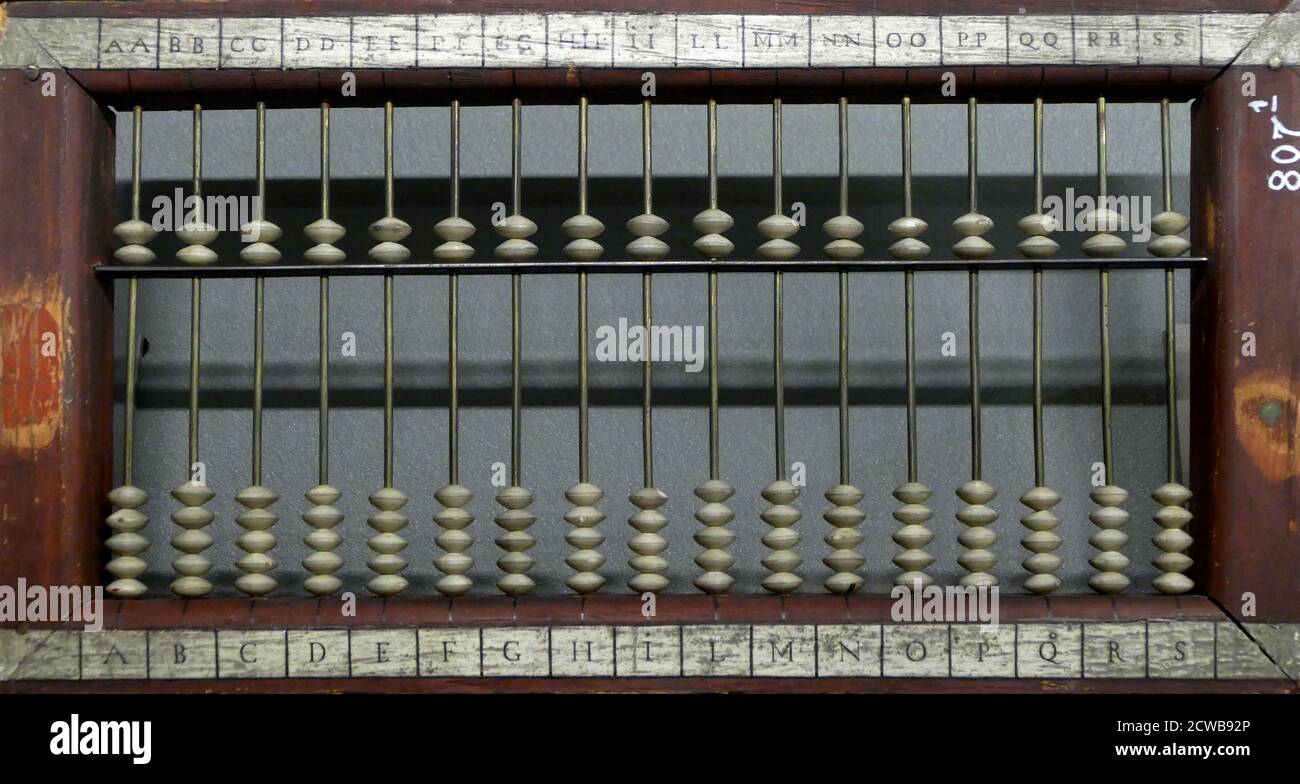 Suan Pan, Chinese abacus; 19th century Stock Photo
