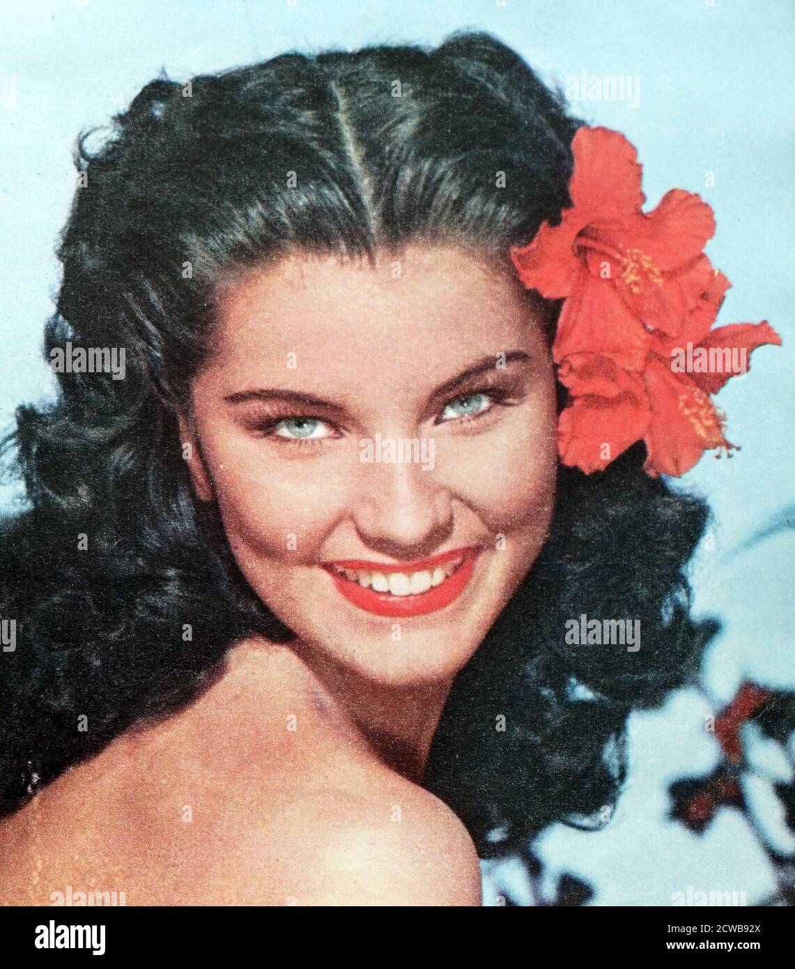 Portrait of Debra Paget (1933-) an American actress and entertainer Stock Photo