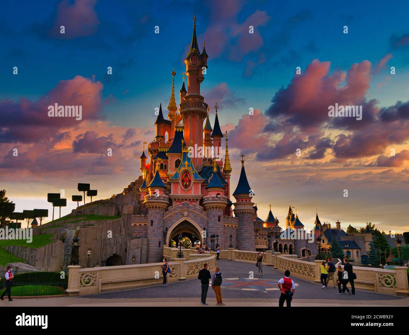 Sleeping Beauty Castle, Disneyland Paris, Marne-la-Vallée, Paris, France, Europe Stock Photo