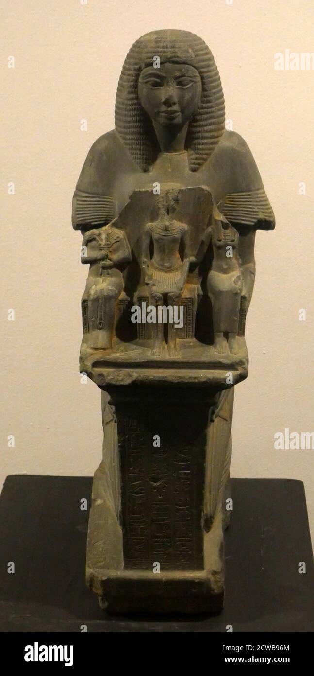 Ebony statue of Thai, a royal scribe and overseer of the stables during ...