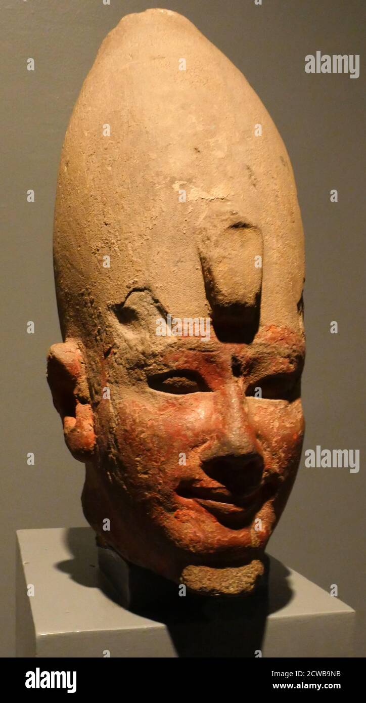 Sandstone statue of King Amenhotep I Stock Photo