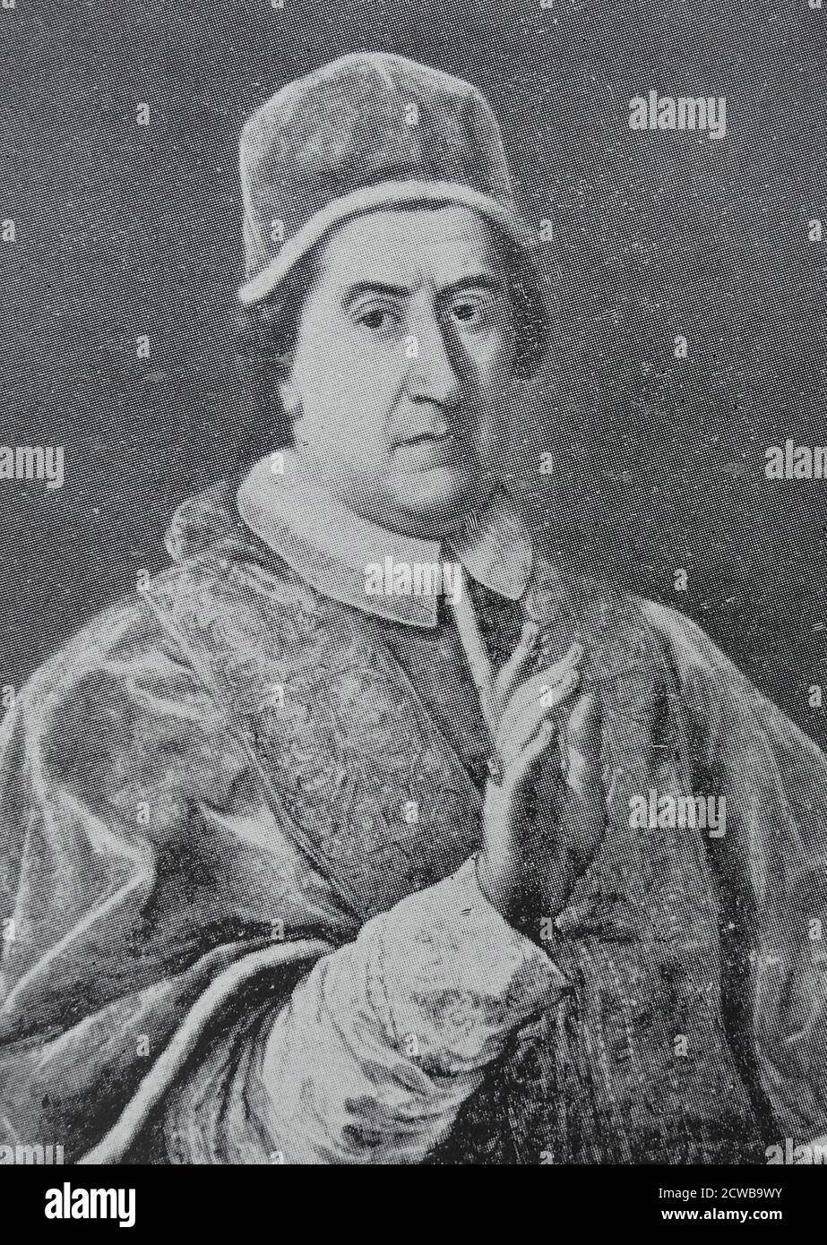 Portrait of Pope Clement XI (1649-1721) head of the Catholic Church and ruler of the Papal States Stock Photo