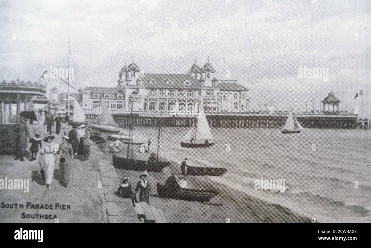 South Parade Pier, Southsea, England. 1905 Stock Photo