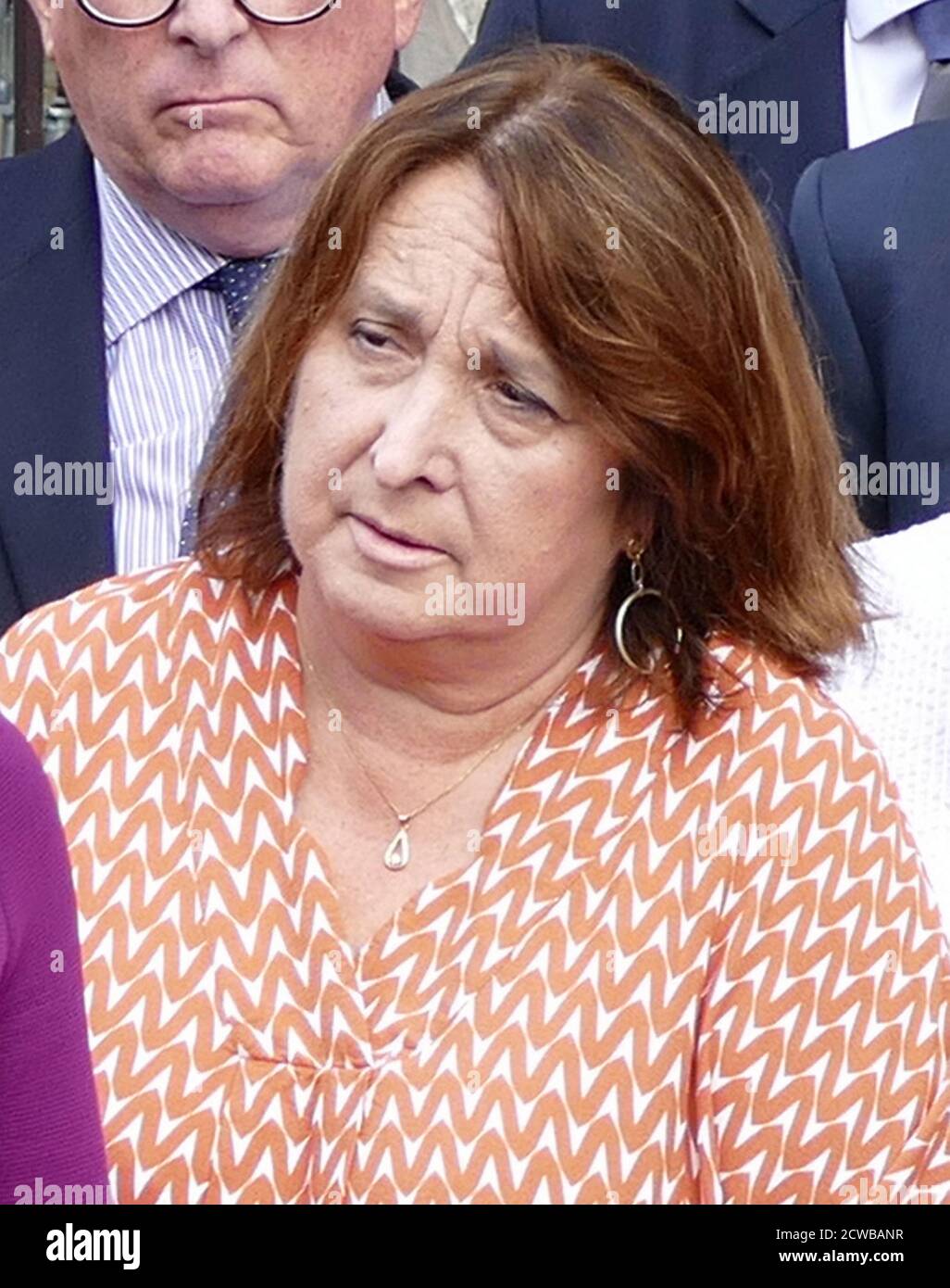Christine Jardine arrives for media interviews after returning to parliament after the prorogation was annulled by the Supreme Court. 25th September 2019. Christine Jardine (born 1960), Scottish Liberal Democrat politician. She was elected as the Member of Parliament for Edinburgh West in 2017. Stock Photo