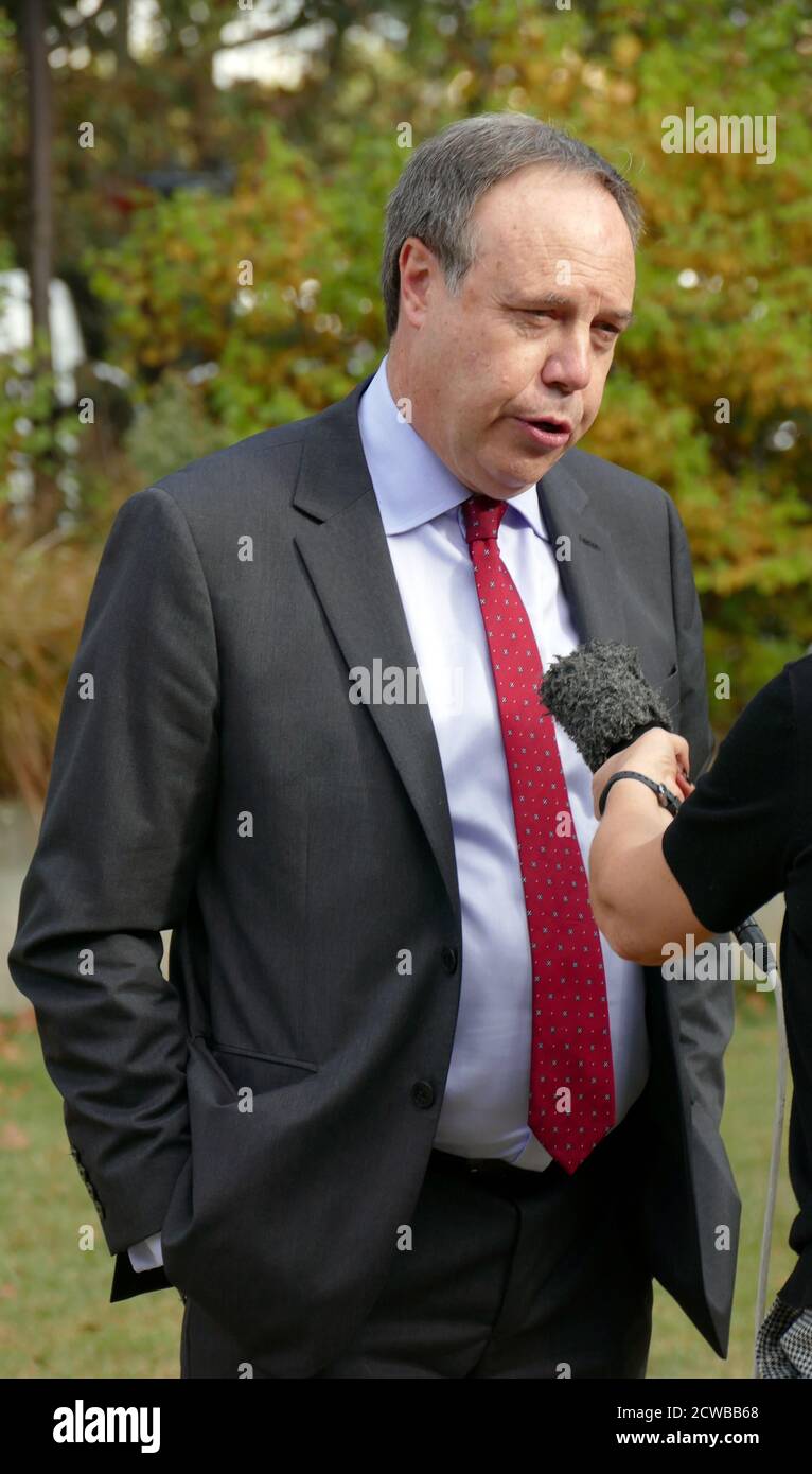 Nigel Alexander Dodds (born 1958), Northern Irish barrister and unionist politician. He is the incumbent Member of Parliament (MP) for Belfast North, and has been deputy leader of the Democratic Unionist Party (DUP) since June 2008. He has been Lord Mayor of Belfast twice, and from 1993 has been General Secretary of the DUP Stock Photo