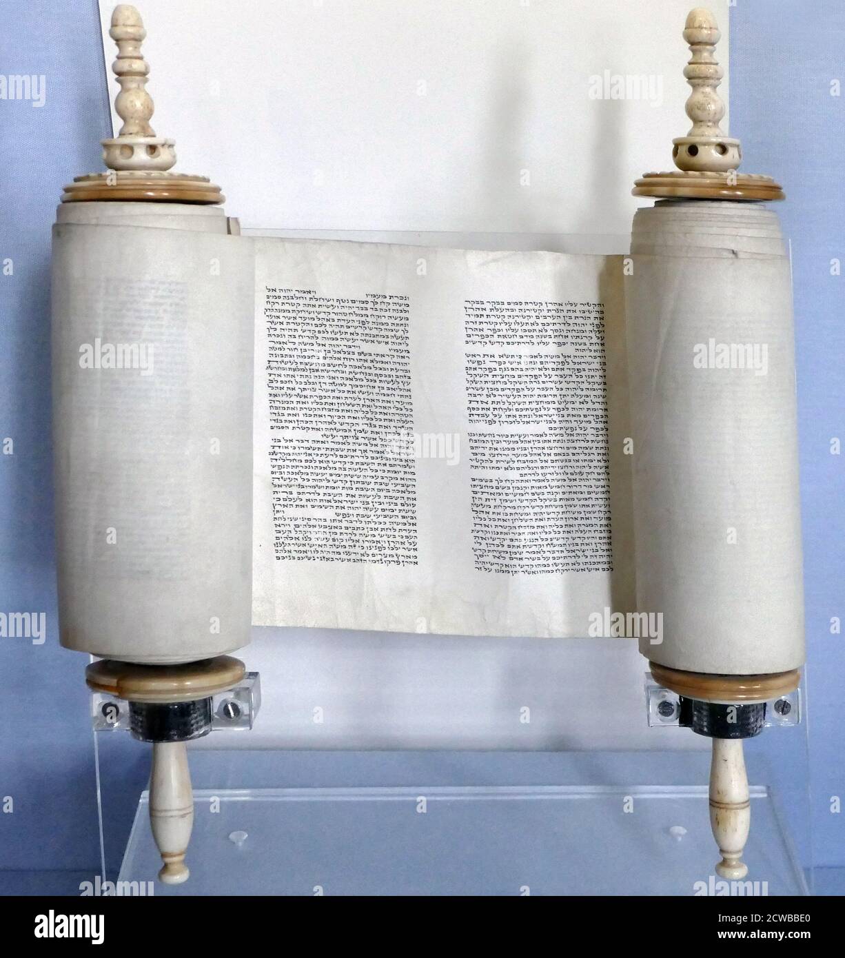Torah Scroll, Eastern Europe, 1800 - 1900. Stock Photo