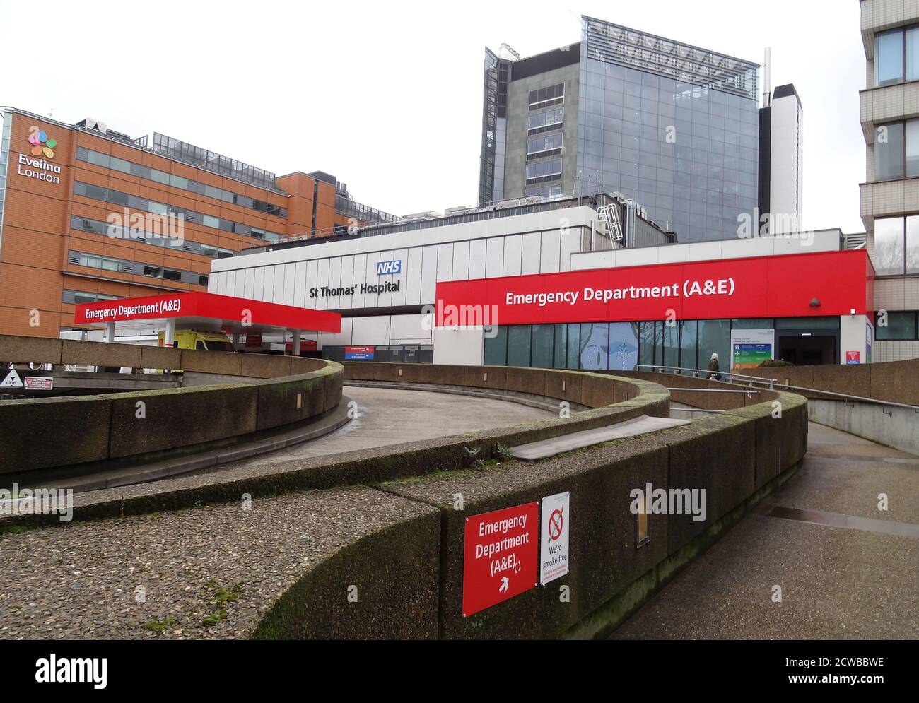 Emergency admissions to St Thomas's Hospital London, in late March, during the Corona (COVID-19 ) Virus pandemic March 2020 Stock Photo