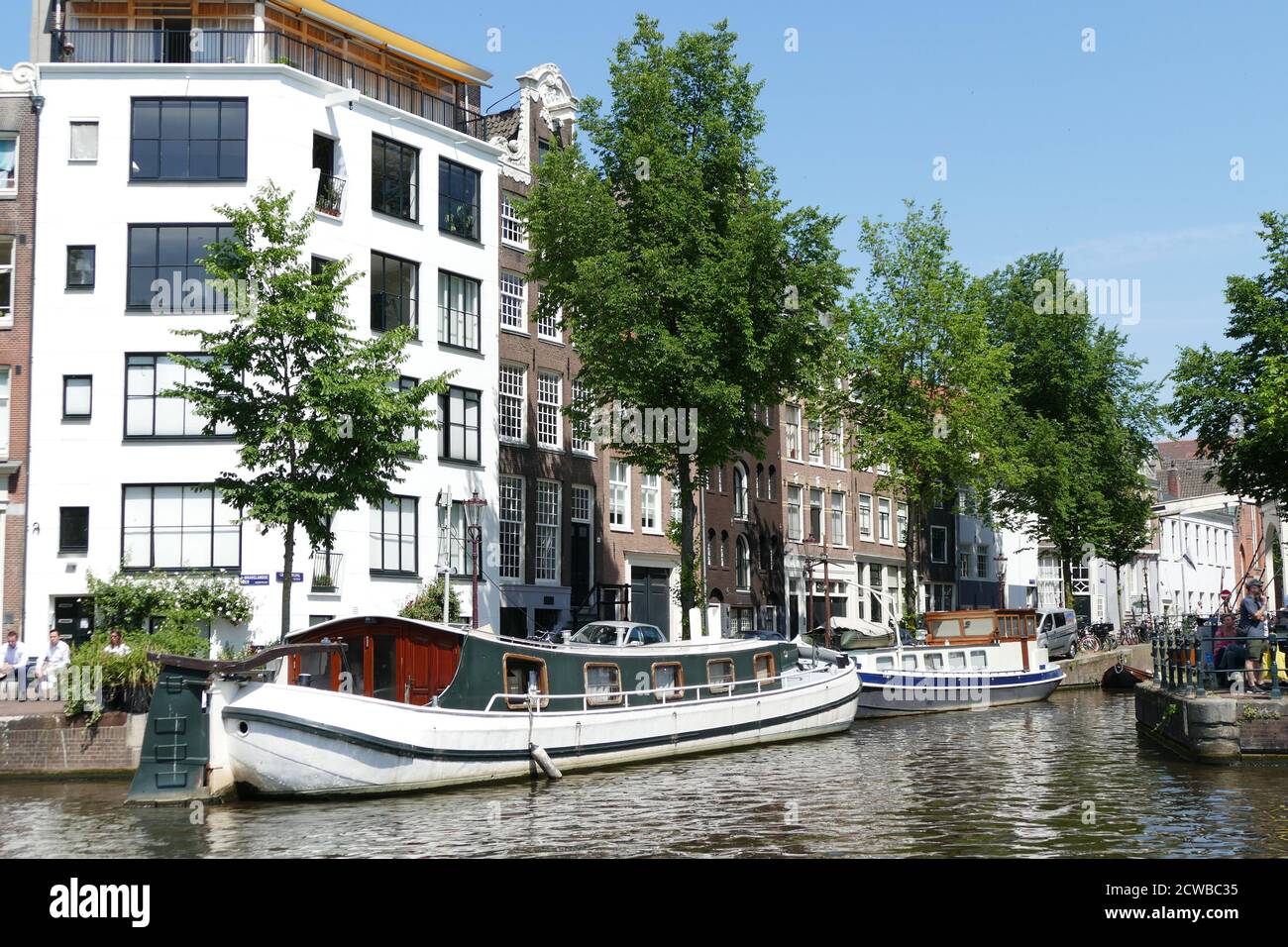 17th century merchants houses and 20th century homes, in Amsterdam, Netherlands. 2020 Stock Photo